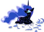  absurd_res alpha_channel blue_eyes blue_hair cutie_mark equine female feral friendship_is_magic hair hi_res horn horse long_hair mammal my_little_pony nightmare_moon_(mlp) pony solo vector-brony winged_unicorn wings 