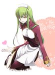  alternate_costume apron bad_id bad_pixiv_id c.c. code_geass enmaided green_hair hayato_(gt) long_hair maid solo yellow_eyes 