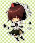  chibi hat looking_at_viewer neota shameimaru_aya solo touhou 