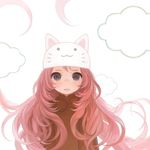  :3 animal_ears animal_hat blue_eyes cat_ears cat_hat hat long_hair matayoshi megurine_luka megurine_luka_(toeto) pink_hair solo tears toeto_(vocaloid) very_long_hair vocaloid 