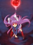  animal_ears bad_id bad_pixiv_id bunny_ears glowing glowing_eyes long_hair moon nanai_(ayinusu00) pink_hair purple_hair red_eyes red_moon reisen_udongein_inaba solo touhou 