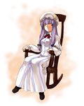  bad_id bad_pixiv_id chair closed_eyes crescent full_body hat kirisato_itsuki long_hair patchouli_knowledge purple_hair ribbon sitting sleeping sleeping_upright solo touhou 