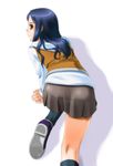  ass bad_id bad_pixiv_id blue_hair kneeling kuga_natsuki my-hime school_uniform solo umekichi 