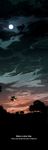  cloud english flying ground_vehicle highres landscape lupin_iii moon motor_vehicle nasubi_(w.c.s) no_humans scenery sunset 