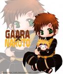  1boy artist_name character_doll chibi gaara green_eyes indian_style naruto red_hair sitting solyar super_deformed uzumaki_naruto 