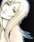  aya_brea blonde_hair blue_eyes highres nomura_tetsuya official_art parasite_eve scan solo 