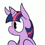  animated edit equine female feral friendship_is_magic fur hair horn horse karpet-shark looking_at_viewer mammal my_little_pony plain_background pony purple_fur simple_background solo twilight_sparkle_(mlp) two_tone_hair unicorn white_background 