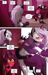 2025 adopted_(lore) adopted_daughter_(lore) adoptive_father_(lore) anthro anthro_penetrated black_hair black_nose blah_blah_blah blitzo_(helluva_boss) blush bodily_fluids bottomless bottomless_anthro bottomless_female breasts butt canid canid_demon canine claws clothed clothed_anthro clothed_female clothed_humanoid clothed_male clothing collar comic crop_top demon dialogue digital_media_(artwork) english_text female female_anthro female_penetrated fur genital_fluids grey_body grey_fur grey_hair group hair hellhound helluva_boss hi_res hiding horn humanoid humanoid_on_anthro humanoid_penetrating humanoid_penetrating_anthro imp long_comic long_hair loona_(helluva_boss) male male/female male_humanoid male_penetrating male_penetrating_female mammal millie_(helluva_boss) moxxie_(helluva_boss) multicolored_body multicolored_fur mythological_canine mythological_creature mythology navel partially_clothed penetration penile penile_penetration penis_in_pussy red_body red_sclera red_skin sex shirt spiked_collar spikes stealth_sex swain_(artist) sweat tail teeth text tongue tongue_out topwear two_tone_body two_tone_fur unprofessional_behavior url vaginal vaginal_penetration voyeur white_body white_eyes white_fur white_hair