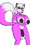 abstract_background anonymous_artist anthro areola balls big_areola big_balls big_breasts big_penis black_areola black_lips black_nipples black_penis blue_eyes breasts canid canine canis colored_nails ear_tuft foreskin fur genitals gynomorph hair heart_symbol hi_res huge_balls huge_breasts humanoid_genitalia humanoid_penis intersex lips long_hair looking_at_viewer mammal nails nipples penis red_nails smile solo tuft white_balls white_body white_fur white_hair wide_hips wolf yuni_hermit