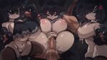 2024 animal_ears animal_humanoid areola balls big_breasts big_nipples black_hair blue_eyes blush blush_lines bodily_fluids breasts breath canid canid_humanoid canine canine_humanoid claws clitoris clothed clothing cross-popping_vein cum cum_on_face digital_media_(artwork) duo female female_humanoid female_penetrated finger_claws from_behind_position full_nelson full_nelson_position genital_fluids genitals hair huge_breasts humanoid humanoid_penetrated legwear light_body light_skin male male/female male_penetrating male_penetrating_female mammal mammal_humanoid markings mole_(marking) motion_lines mouth_closed narrowed_eyes navel nipples penetration penile penile_penetration penis pink_areola pink_nipples raine_(zanamaoria) sex skimpy tan_balls tan_body tan_penis tan_skin thigh_highs vaginal vaginal_penetration wolf_humanoid zanamaoria