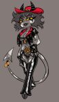  2025 2_horns 4_fingers anthro barefoot belt belt_buckle big_breasts biped black_belt black_clothing black_horn black_jacket black_lips black_thong black_topwear black_underwear breasts buckle camel_toe chaps clothed clothed_anthro clothed_female clothed_humanoid clothing cloven_hooves collarbone cowboy_hat demon demon_humanoid eyebrows eyelashes feet female fingers full_cleavage gloves grey_background hand_on_hip hand_on_leg hand_on_own_hip hand_on_own_leg hand_on_own_thigh hand_on_thigh handwear hat headgear headwear helluva_boss hi_res hooves horn humanoid imp jacket leather leather_chaps leather_clothing leather_gloves leather_handwear leather_jacket leather_topwear lin_(helluva_boss) lips looking_at_viewer looking_down looking_down_at_viewer multicolored_horn navel navel_piercing open_clothing open_jacket open_topwear piercing pubes pupils red_clothing red_hat red_headwear red_jacket red_topwear short_sleeves simple_background skimpy slit_pupils solo soulcentinel spade_tail spurs tail thong topwear two_tone_horn underwear white_horn yellow_eyes 
