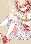  bad_id bad_pixiv_id bow choker gloves hair_bow highres kaname_madoka looking_at_viewer magical_girl mahou_shoujo_madoka_magica pink_eyes pink_hair short_hair skirt smile socks solo star star-shaped_pupils symbol-shaped_pupils twintails white_gloves zi_lai_juan 