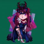  1girl fascinator fire_emblem fire_emblem_engage fishnet_thighhighs fishnets highres ivy_(fire_emblem) max_art149 mole mole_under_mouth purple_eyes purple_hair see-through_clothes see-through_headwear spiked thighhighs thorn_print 