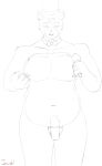 absurd_res anthro bear belly bow_tie clothing collarbone electronics eyebrows five_nights_at_freddy&#039;s flaccid freddy_(fnaf) genitals hat headgear headwear hi_res humanoid jr&#039;s looking_at_viewer male mammal microphone moobs navel nipples penis pubes scottgames shapie_(artist) simple_background sketch solo talking_to_viewer teeth teeth_showing top_hat unfinished