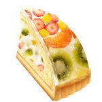  cream food food_focus fruit fruit_tart highres kiwi_(fruit) kiwi_slice no_humans orange_(fruit) orange_slice original pineapple pineapple_slice short208 tart_(food) transparent_background 