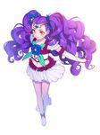  absurdres bad_id bad_pixiv_id circlet elbow_gloves flower frills full_body gloves highres long_hair magical_girl milk_(yes!_precure_5) milky_rose mimino_kurumi pantyhose pink_eyes pink_legwear precure purple_hair ringlets ryuuama shoes skirt smile solo standing two_side_up white_background yes!_precure_5 yes!_precure_5_gogo! 