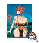 absurd_res anthro big_breasts breasts cate_meowdy choker cleavage clothed clothing cosplay costume crossover crossover_cosplay death_star domestic_cat dot_eyes duo epic_games felid feline felis female fortnite fur hair hi_res huge_breasts jewelry mammal meow_skulls necklace orange_body orange_fur pelvic_curtain simple_eyes slave_leia_costume slim_nine solo_focus star_wars stormtrooper tattoo