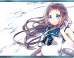  bad_id bad_pixiv_id blue_eyes brown_hair dress hirose_(hiroao56) long_hair mukaido_manaka nagi_no_asukara sailor_dress school_uniform serafuku 