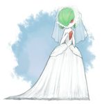  &#20653;&#20853; bridal_veil daiquiri dress female gardevoir nintendo no_humans pok&#233;mon pok&eacute;mon pokemon red_eyes solo veil video_games wedding_dress 
