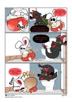 absurd_res anthro chikn_nuggit clothed clothing diaper diaper_use digital_media_(artwork) dragon duo english_text feces fwench_fwy_(chikn_nuggit) hi_res iscream_(chikn_nuggit) lagomorph leporid mammal mythological_creature mythological_scalie mythology nonbinary_(lore) pooping rabbit scalie soiled_diaper soiling soiling_diaper text the_sheepl unclean_diaper used_diaper wearing_diaper