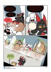 absurd_res anthro cheezborger_(chikn_nuggit) chikn_nuggit clothed clothing cofi_(chikn_nuggit) comic diaper digital_media_(artwork) dragon duo english_text feces full_diaper fwench_fwy_(chikn_nuggit) group hi_res iscream_(chikn_nuggit) lagomorph leporid mammal mythological_creature mythological_scalie mythology nonbinary_(lore) pooping rabbit scalie slushi_(chikn_nuggit) soiled soiled_diaper soiling soiling_diaper tail text the_sheepl unclean_diaper used_diaper wearing_diaper