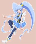  azuma_yukihiko blue_eyes blue_hair blue_legwear blue_skirt crown cure_princess happinesscharge_precure! heart long_hair magical_girl open_mouth precure shirayuki_hime skirt solo thighhighs twintails very_long_hair 