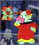 3_fingers 3_toes absurd_res anthro anthrofied background_image barefoot boo_(mario) bootler bow_ribbon butler chaosimp2006 claws clothing colored_fingernails colored_nails colored_toenails dress duo eyes_closed facial_hair fangs feet female fingernails fingers hi_res lady_bow male mario_bros motion_lines mustache nails necktie nintendo open_mouth paper_mario paper_mario_(2000) raised_arms silly_face smug smug_face style_emulation suit teeth toe_claws toenails toes tongue towel towel_on_arm transparent_character