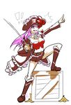  !! 1girl banana_peel boots bow box captain_liliana cutlass_(sword) frills hat hat_bow highres jolly_roger knee_boots long_coat miniskirt one_leg_raised pink_eyes pink_hair pirate pirate_hat pointing pointing_forward queen&#039;s_blade queen&#39;s_blade queen&#39;s_blade_rebellion queen&#x27;s_blade queen's_blade queen's_blade_rebellion skirt skull_and_crossed_swords solo triple-q 