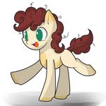  ambiguous_gender brown_hair equine friendship_is_magic green_eyes hair hikariviny hooves horse male mammal my_little_pony offspring open_mouth original_character pony solo 