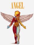 4_toes 5_fingers album_cover album_redraw angel angel_humanoid angel_martinez blonde_hair bob_cut bone breasts clinical_trial cover eyes_closed fat_tissue feathered_wings feathers featureless_breasts featureless_crotch feet female fingers gore guts hair hi_res humanoid in_utero_(album) intestines mouthless navel nirvana nonbinary_(lore) not_furry organs rinny_pie skeleton solo standing toes translucent translucent_body translucent_skin vein winged_humanoid wings