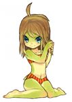  anthro blue_eyes frog frogela green_skin pudding0728 underwear young 