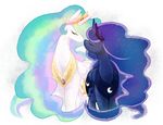  anthro cutie_mark equine female feral friendship_is_magic fur hair horn horse mammal my_little_pony pony powaito princess_celestia_(mlp) princess_luna_(mlp) royalty tiara winged_unicorn wings 