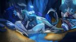 anal anal_penetration animal_genitalia anus black_claws blue_body blue_fur blue_horn blue_mane blue_scales bodily_fluids claws cum cum_in_slit cum_inside dragon duo erection feral fur genital_fluids genital_slit genitals hi_res horn licking male male/male male_penetrated male_penetrating male_penetrating_male mane moonski mythological_creature mythological_scalie mythology oral penetration penile penis penis_lick pink_anus pink_penis scales scalie sex size_difference slit_penetration slit_play tongue ventral_scales versatile white_body white_horn white_scales