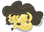  anal_insertion anal_penetration balls black_nipples brown_eyes feral insertion looking_at_viewer lovely_mawile male mawile nintendo nipples penetration penis pok&#233;mon pok&eacute;mon tongue tongue_out video_games 