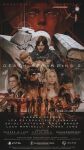  absurdres assault_rifle black_hair blonde_hair brown_hair character_request closed_eyes commentary_request death_stranding_2:_on_the_beach english_text glasses gun hat higgs_(death_stranding) highres key_visual long_hair marionette multiple_boys multiple_girls official_art pablo_uchida peaked_cap poster_(medium) promotional_art puppet rifle sam_porter_bridges short_hair statue sunglasses weapon 