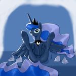  blue_eyes blue_fur blue_hair equine featureless_crotch female friendship_is_magic fur hair horn horse mammal my_little_pony pony princess_luna_(mlp) solo spread_legs spreading suggestive tkc underhoof winged_unicorn wings 