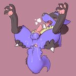  anus balls blush butt canine cum cum_in_mouth cum_inside cum_on_butt cum_on_tail jackal knot lucario lying male mammal nintendo on_back on_floor open_mouth penis pok&#233;mon pok&eacute;mon presenting presenting_hindquarters shugowah spikes spread_legs spreading teeth tongue video_games 
