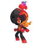  absurdres artist_request charcadet fire flaming_eye full_body highres official_art pokemon pokemon_(creature) pokemon_focus pokemon_sv red_eyes solo standing third-party_source transparent_background 
