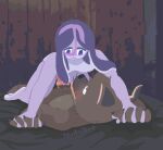 ahegao angel_martinez animated anthro breasts canid canine canis clinical_trial cowgirl_position domestic_dog dominant dominant_female duo female from_front_position hi_res knot knotting lagomorph lee_smith leporid looking_pleasured male mammal on_bottom on_top rabbit riding sex tentabat vaginal