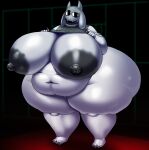 alternate_(species) anthro areola barely_visible_genitalia barely_visible_vulva belly big_belly big_breasts big_butt black_areola black_eyes black_nipples boss_monster_(undertale) bovid breasts butt caprine clothing female floppy_ears genitals goat hi_res horn huge_breasts huge_butt huge_hips huge_thighs hyper hyper_butt hyper_hips hyper_thighs looking_at_viewer mammal mandela_catalogue nipples obese obese_anthro obese_female open_mouth overweight overweight_anthro overweight_female robe robe_lift solo thick_thighs toriel undertale_(series) vdisco vulva white_body wide_hips