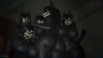 3d_(artwork) anthro barely_visible_genitalia barely_visible_vulva big_breasts big_butt black_body black_hair black_nipples bone breasts butt canid canine chromatic_aberration dark digital_media_(artwork) female genitals glowing glowing_eyes group hair hand_on_another&#039;s_head hand_on_leg hand_on_thigh hi_res holding_leg holding_thigh huge_breasts inside long_hair looking_at_viewer looking_back looking_back_at_viewer low-angle_view mal0 mal0_(species) malo mammal nipples nude nude_anthro nude_female open_mouth scp-1471-a scp-1471-a_(scrag) scp_foundation sharp_teeth skull skull_head skulldog_(species) slugcats teeth thick_thighs tongue tongue_out vulva watermark