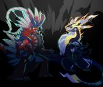  artist_request black_sclera closed_mouth colored_sclera dragon floating miraidon no_humans non-humanoid_robot official_art open_mouth orange_eyes pixel_eyes pokemon pokemon_(creature) pokemon_focus robot robot_dragon standing third-party_source yellow_sclera 
