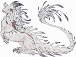  animal_focus axolotl chimera claws commentary creature creature_focus dragon english_commentary ferret giulialibard long_body no_humans original rearing sea_bunny sea_slug simple_background solo whiskers white_background 