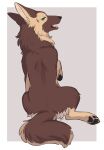 2025 ambiguous_gender bedroom_eyes black_nose black_pawpads brown_body brown_fur brown_tail canid canine canine_teeth canis countershade_tail countershading digital_media_(artwork) domestic_dog female_(lore) feral fur german_shepherd green_eyes herding_dog hi_res inner_ear_fluff looking_at_viewer looking_back looking_back_at_viewer mammal multicolored_body multicolored_ears multicolored_fur narrowed_eyes open_mouth pastoral_dog pawpads pink_tongue pointy_ears prick_ears quadruped raised_arm rear_view seductive signature snout solo tail tan_body tan_fur tan_inner_ear_fluff teeth tongue tsukune_minaga tuft two_tone_body two_tone_ears two_tone_fur two_tone_tail