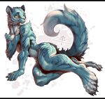 anthro claws covered_breasts feet felid female foot_focus fur hi_res kredri mammal nude pantherine paws smile soles solo tail tiger toes