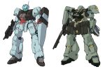  assault_rifle beam_rifle blue_visor cable char&#039;s_counterattack color_variation commentary_request earth_federation_space_forces energy_gun geara_doga geara_zulu gun gundam gundam_unicorn heat_hawk jegan machinery magazine_(weapon) mecha mecha_focus missile_pod mobile_suit neo_zeon no_humans one-eyed original radio_antenna redesign rifle robot roundel science_fiction scope shield tessaku_ro weapon white_background 