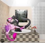  2014 bathroom bathtub biceps black_fur blue_eyes butt claws dariushunter duo erection eyes_closed female fins fluffy_tail fur grey_fur holding huntressworgon inside male muscles open_mouth penetration penis pink_fur pink_nose pointy_ears precum raised_tail red_penis sergal sex shapeshifter shower sitting spines spread_legs spreading standing straight stripes tongue vaginal vaginal_penetration xxmteexx 