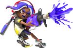  .96_gal_(splatoon) 1boy 3d bike_shorts blue_hair dark_skin dynamic_pose firing full_body gradient_hair guayabera headphones hirooooo_(splatoon) holding holding_weapon ink_tank_(splatoon) inkling looking_ahead medium_hair multicolored_hair octoling_boy octoling_player_character official_art open_mouth orange_eyes shoes short_sleeves sidelocks sneakers solo splatoon_(series) splatoon_3 spotted_hair suction_cups tentacle_hair thick_eyebrows transparent_background two-tone_hair v-shaped_eyebrows weapon 