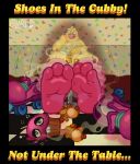 3_toes absurd_res ambiguous_gender animate_inanimate anthro avian barefoot beak bib bird blarf022 blush chicken cupcake_(fnaf) duo embarrassed english_text feathers feet female five_nights_at_freddy&#039;s five_nights_at_freddy&#039;s:_secret_of_the_mimic five_nights_at_freddy&#039;s:_security_breach food food_creature foot_focus galliform gallus_(genus) hi_res musk party_time_chica_(fnaf) phasianid roller_skates scottgames shoes_removed sitting sitting_on_stool smelly smelly_feet smelly_shoes soles steel_wool_studios stink_fumes tablecloth text toes under_table x-ray_view yellow_body yellow_feathers