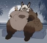 anthro areola belly belly_overhang belly_rolls big_belly big_breasts big_butt breasts brown_body brown_fur butt cellulite deep_navel dessert double_chin english_text fat_arms fat_rolls female female_anthro food freckled_breasts freckles fur fur_tuft hair hand_on_belly hi_res huge_belly huge_breasts huge_butt huge_thighs ice_cream lagomorph leporid licking licking_lips mammal markings mexifurfoof morbidly_obese morbidly_obese_female navel nipples obese obese_anthro obese_female overweight overweight_anthro overweight_female rabbit robin_baskan_(mexifurfoof) solo spots spotted_body stretch_marks text thick_thighs tongue tongue_out tuft watermark wide_hips